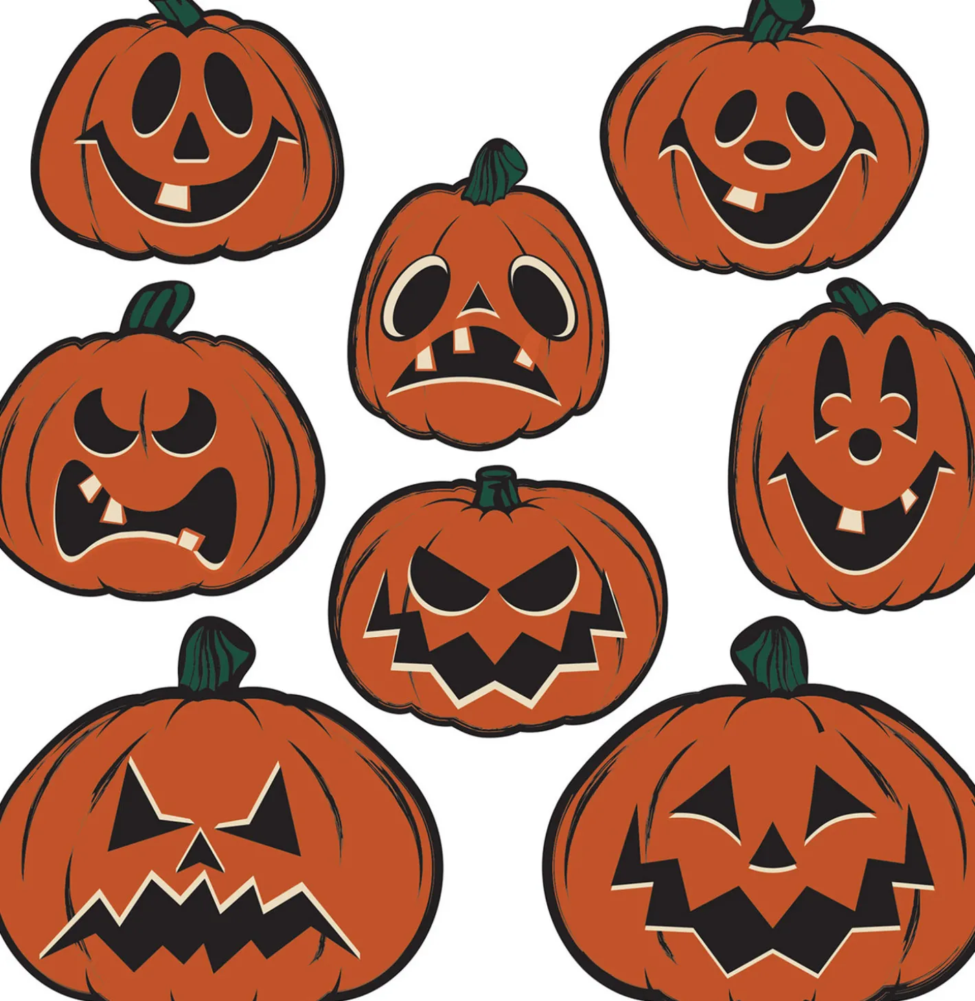 Beistle Vintage 6.5"-9.5" Halloween Pumpkin Cutout Decorations 00441 Hot