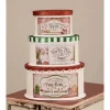 Bethany Lowe Set of 3 Sweet Tidings Christmas Nesting Boxes TL1361 New