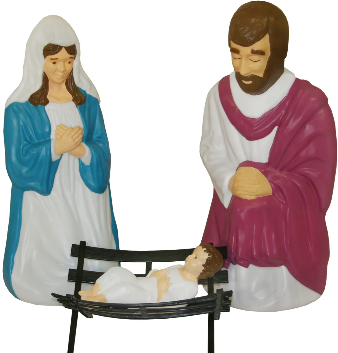 General Foam Blow Mold Life Size Christmas Nativity 10pc Set Discount