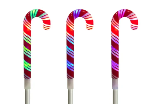 Brite Star 3 Count LED Lighted Candy Cane Pathway Markers Outdoor Christmas Decoration 48-562-00 Discount