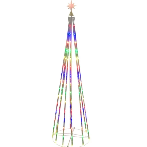 Brite Star 7' LED Lighted Cone Tree Light Show Outdoor Christmas Decoration 48-540-00 Hot