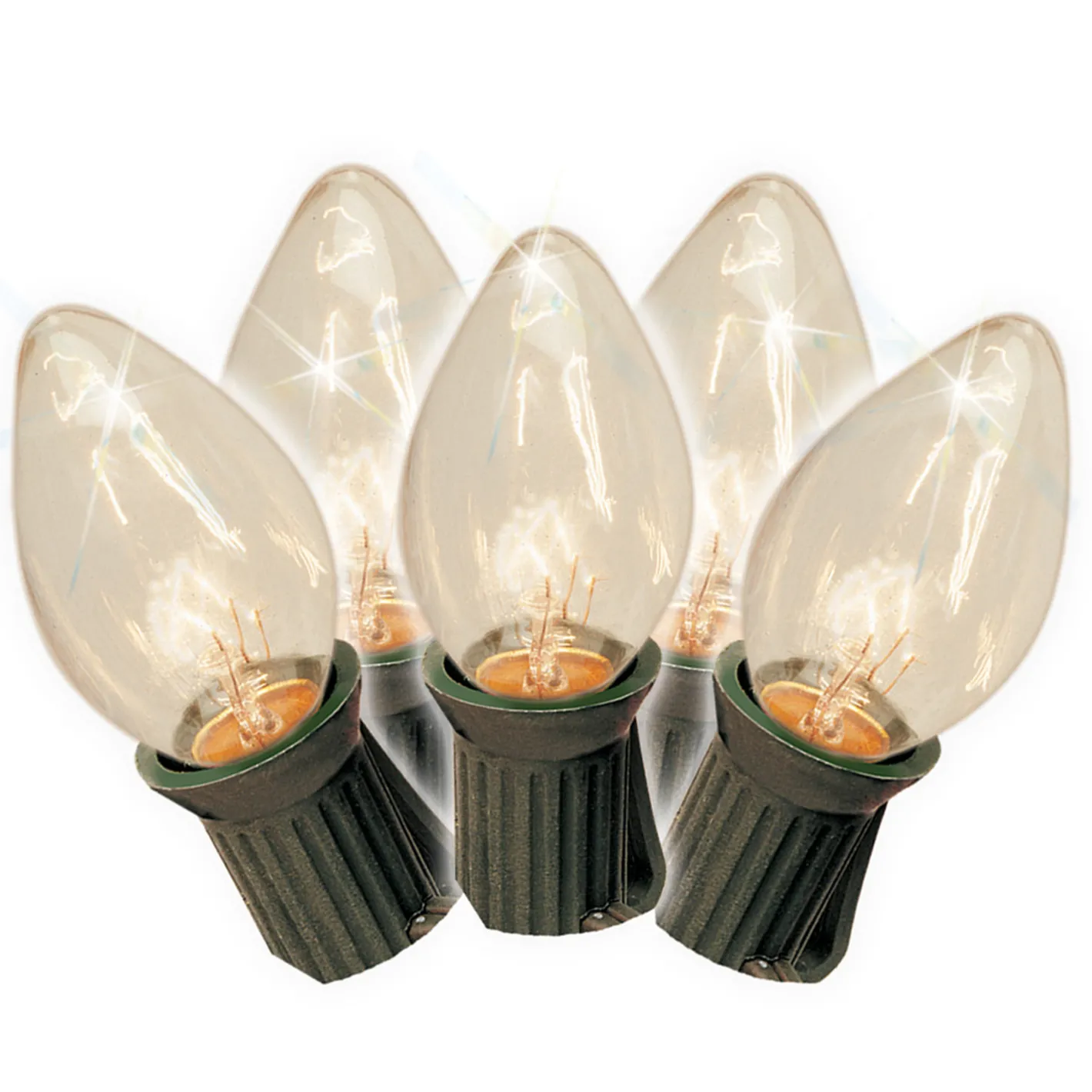 Brite Star 25 Vintage Inspired Clear Ceramic C7 Christmas Lights 37-835-00 Online