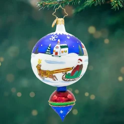 Christopher Radko Fantasia Sleigh Ride Drop Glass Christmas Ornament 1022121