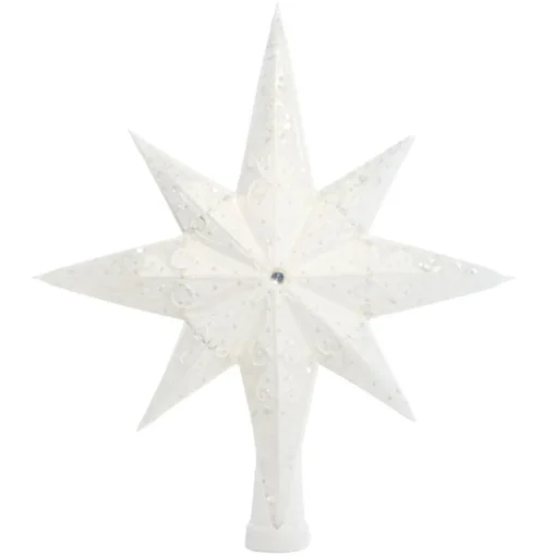 Christopher Radko Pearl Stellar Glass Christmas Tree Topper 1021184