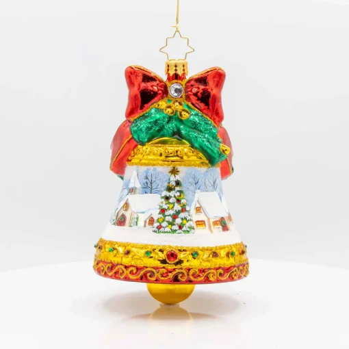 Christopher Radko Scenic Chimes Bell Glass Christmas Ornament 1022101 Hot