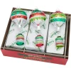 Shiny Brite Christopher Radko Holiday Splendor 7" Decorated Shapes Christmas Ornaments 4028221