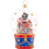 Shiny Brite Christopher Radko Toyland Treasures Snow Globe Glass Ornament 1021566 New