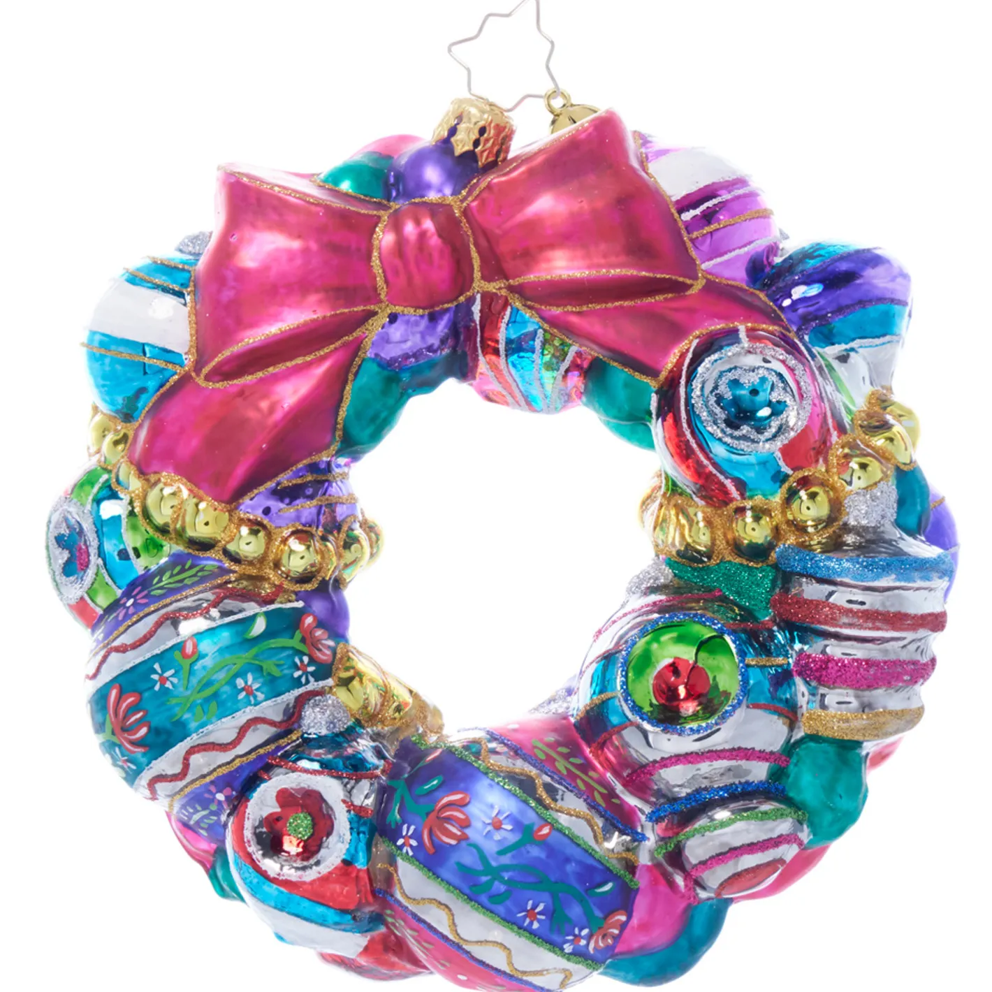 Christopher Radko Vintage Holiday Magic Glass Christmas Ornament 1022058 Hot