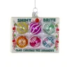 Cody Foster Co Cody Foster 3.25" Box of Shiny Bright Christmas Ornament Glass Christmas Ornament GL-155 Clearance