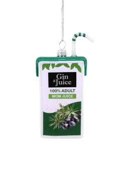 Cody Foster Co Cody Foster 4.25" Gin Juice Box Glass Christmas Ornament GO-9218 Outlet