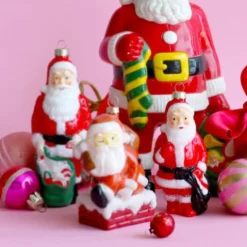 Cody Foster Co Cody Foster 4.5" Santa Blow Mold Glass Christmas Ornament GO-8881 Clearance