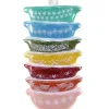 Cody Foster Co Cody Foster 5.5" Vintage Inspired Stacked Rainbow Mixing Bowl Pyrex Glass Christmas Ornament GL-665