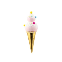 December Diamonds 15" Large Double Scoop Ice Cream Cone Christmas Ornament Best