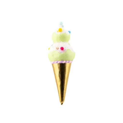December Diamonds 15" Large Double Scoop Ice Cream Cone Christmas Ornament Best
