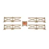 Department 56 Halloween Village Brown Crossbuck Fence 6014716 Hot
