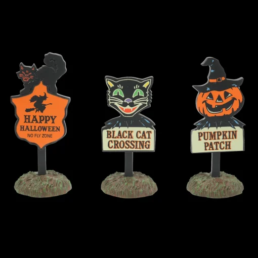 Department 56 Halloween Village Halloween Signs Set of 3 6009820