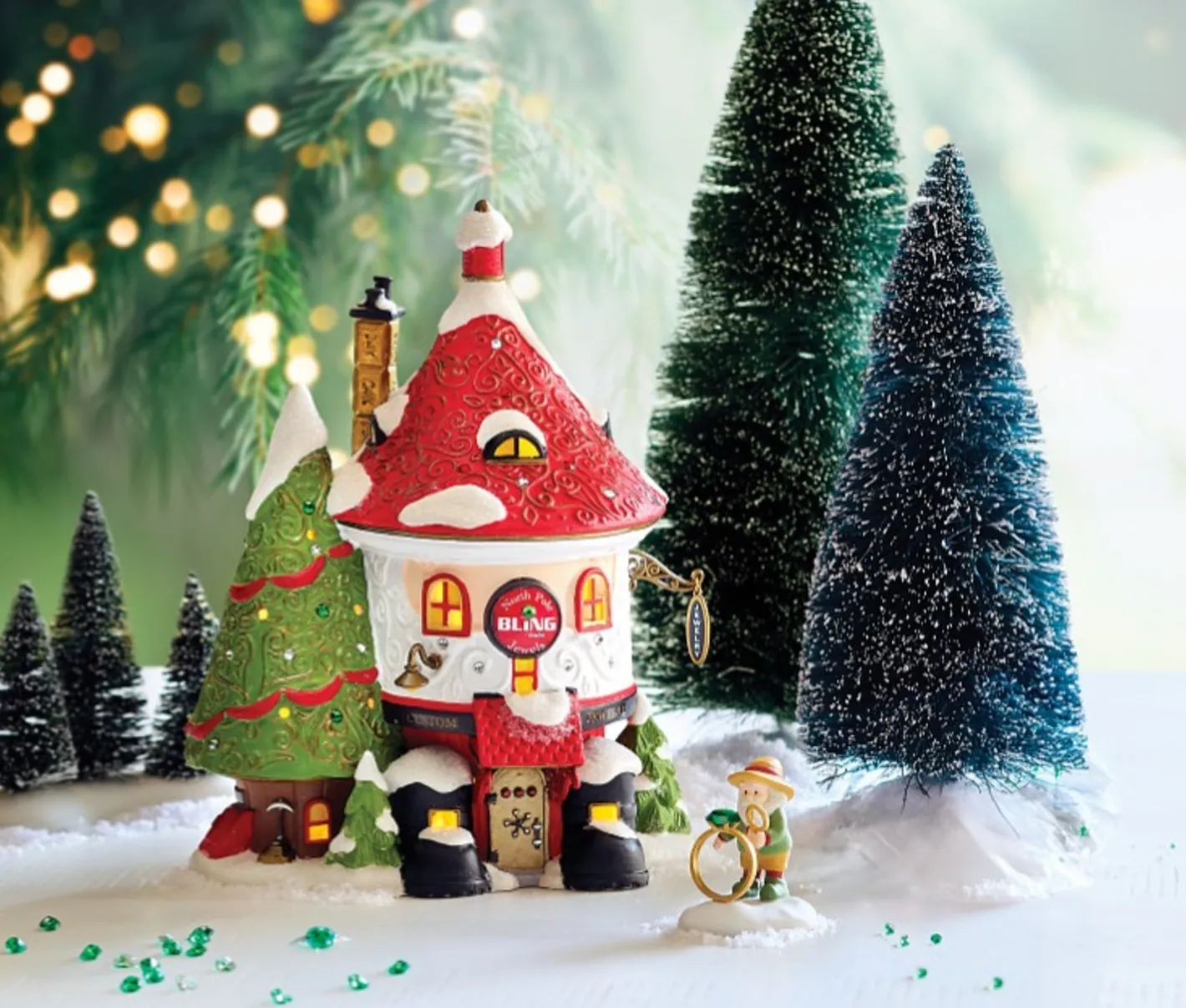 Department 56 North Pole Village Blingtastic Jewelers 35 Year Limited Building 6015622 Outlet