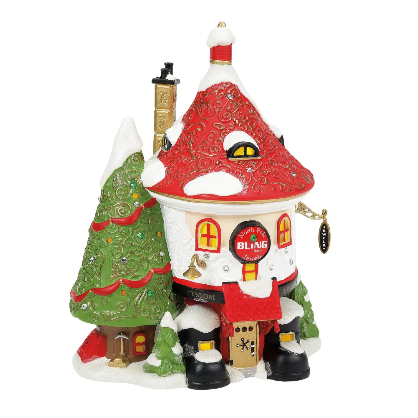 Department 56 North Pole Village Blingtastic Jewelers 35 Year Limited Building 6015622 Outlet