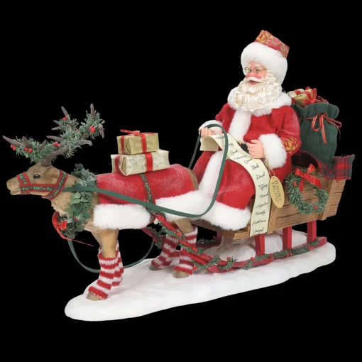 Department 56 Possible Dreams LED Lighted Santa Through the Woods 6010217 New