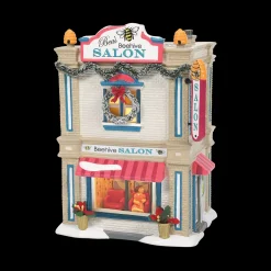 Department 56 Snow Village Bea's Beehive Salon Building 6009714 Online
