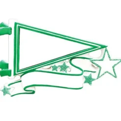 Polar X Glittered Green Sports Pennant Personalized Christmas Ornament OR1558-GR New