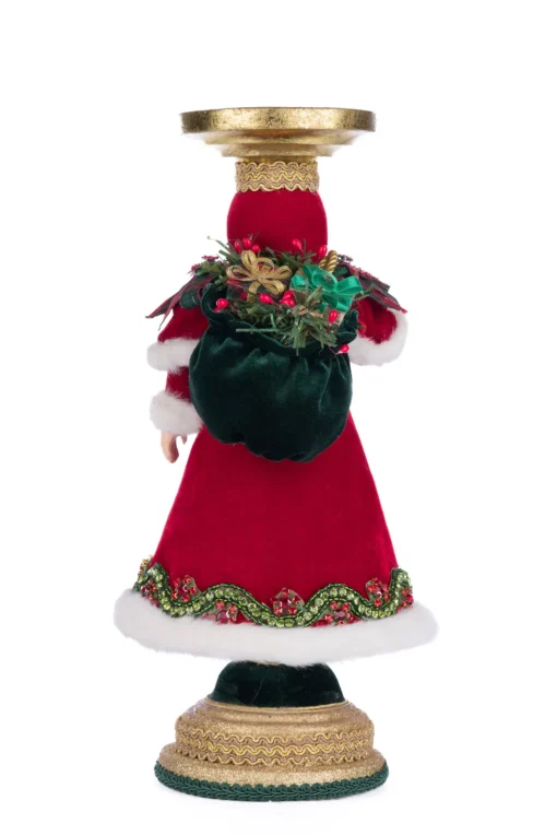 Katherines Collection Katherine's Collection 13.5" Holiday Magic Santa Pillar Christmas Candle Holder 28-428324