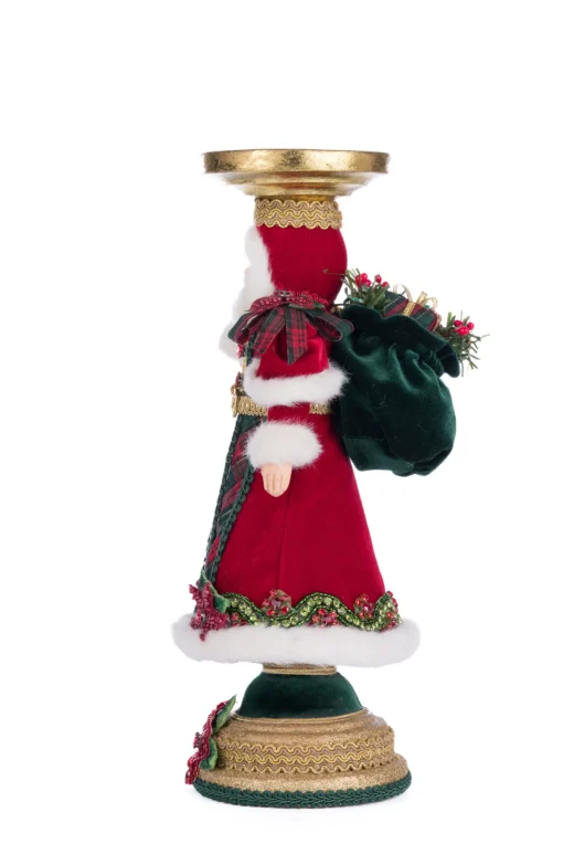 Katherines Collection Katherine's Collection 13.5" Holiday Magic Santa Pillar Christmas Candle Holder 28-428324
