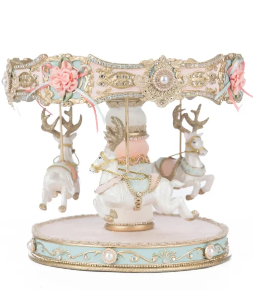 Katherines Collection Katherine's Collection 11.5" Joyeux Noel Carousel Cake Plate Christmas Decoration 28-528851