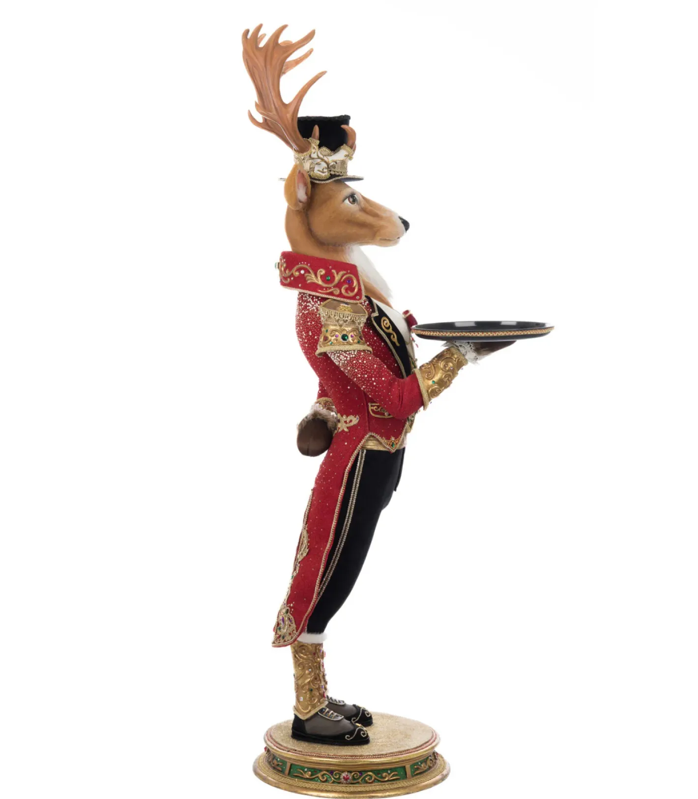 Katherines Collection Katherine's Collection 60.5" Royal Christmas Ball Reindeer Butler Holding Tray Decoration 28-528806 Best