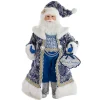 Kurt Adler 18" Blue Delft Santa Holding Sign Christmas Figure J6098