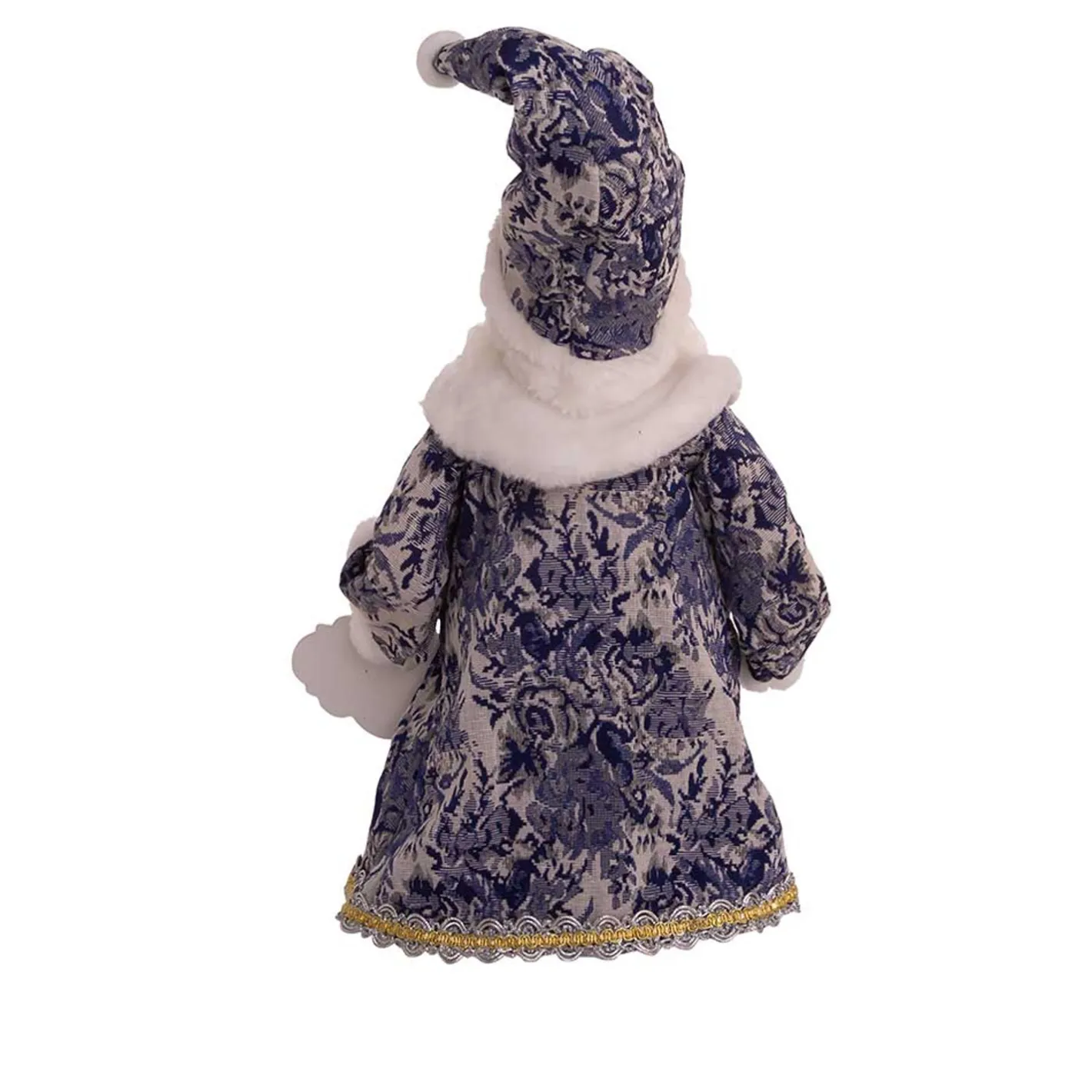 Kurt Adler 18" Blue Delft Santa Holding Sign Christmas Figure J6098