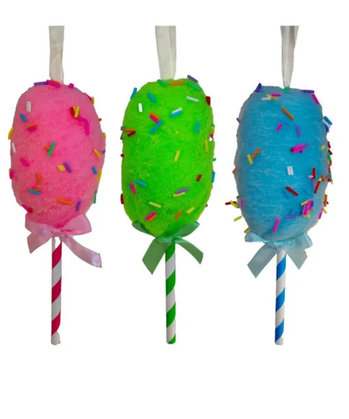 Kurt Adler 6" Cotton Candy Christmas Ornaments D4421 Hot