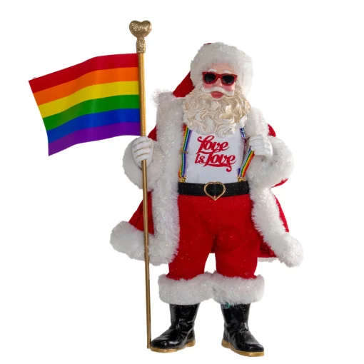 Kurt Adler 10" Fabriché Pride Santa Christmas Figure FA0179 Sale