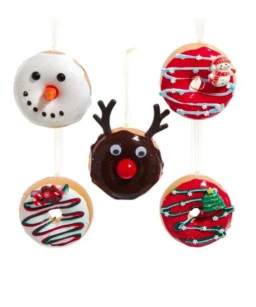 Kurt Adler 2.5" Foam Decorated Donut Christmas Ornament D4640 Clearance