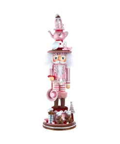 Kurt Adler 18" Hollywood Nutcrackers Pink Tea Nutcracker HA0797 Sale