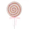Kurt Adler 21" Large Pink and White Sprinkled Lollipop Christmas Tree Pick D4422 Clearance