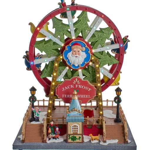 Kurt Adler 13" Lighted Musical Christmas Ferris Wheel Decoration JEL1322 Online