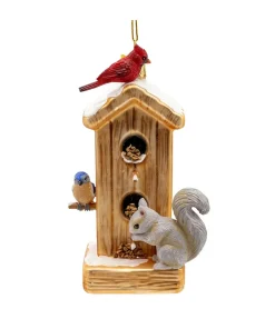 Kurt Adler 5" Noble Gems Bird Feeder Glass Christmas Ornament NBX0147 Outlet