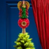 Kurt Adler 8.75" Noble Gems Finial Angel With Reflector Glass Christmas Tree Topper NBX0114 Hot