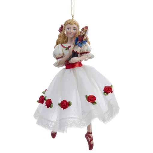 Kurt Adler 6" The Nutcracker Suite Clara in Cloth Dress Christmas Ornament C9252 Outlet