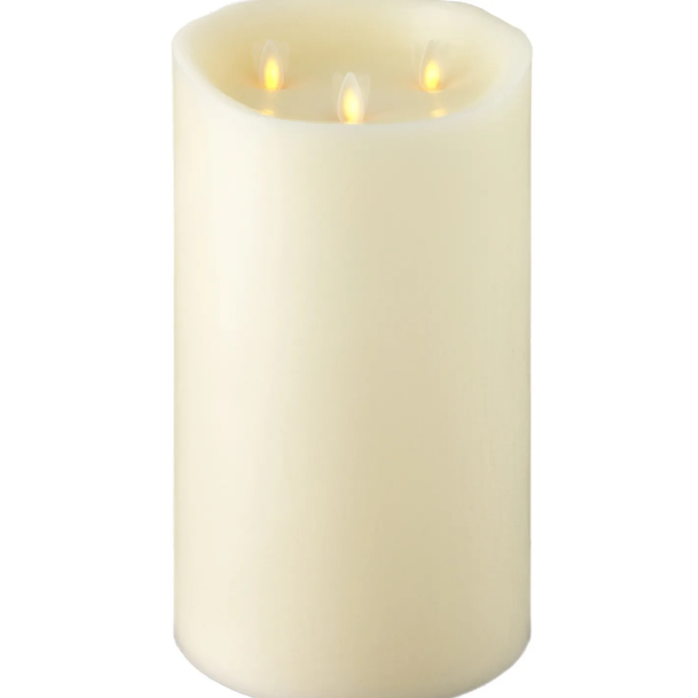 Liown 10" Moving Triflame Ivory Unscented Battery Candle 18017 Sale