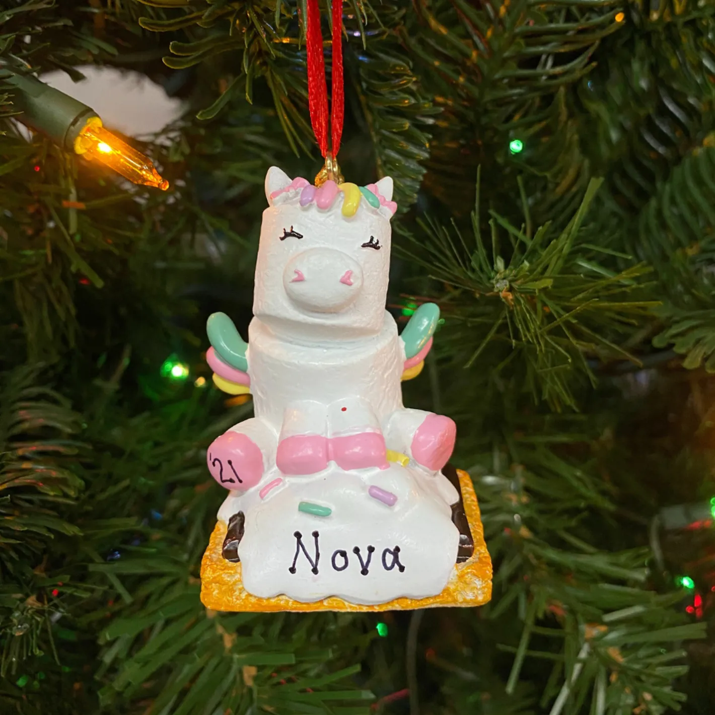 Polar X Marshmallow Unicorn Personalized Christmas Ornament MM20023 Online