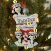 Polar X Penguin Family of 3 at The North Pole Personalized Christmas Ornament OR1739-3 Sale