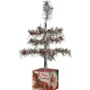 Primitives By Kathy 13" Vintage Silver Tinsel Christmas Tree on Box 105061 Best