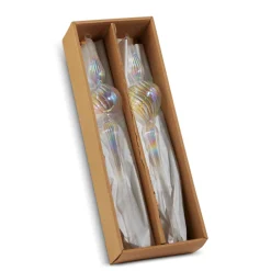 Raz Imports Raz 14.5" Iridescent Finial Glass Christmas Ornament Set Box of 2 4522880 Hot