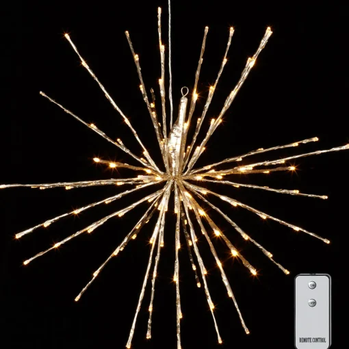Raz Imports Raz 17", 23", or 27.5" Gold LED Lighted Starburst with Remote Christmas Decorations New