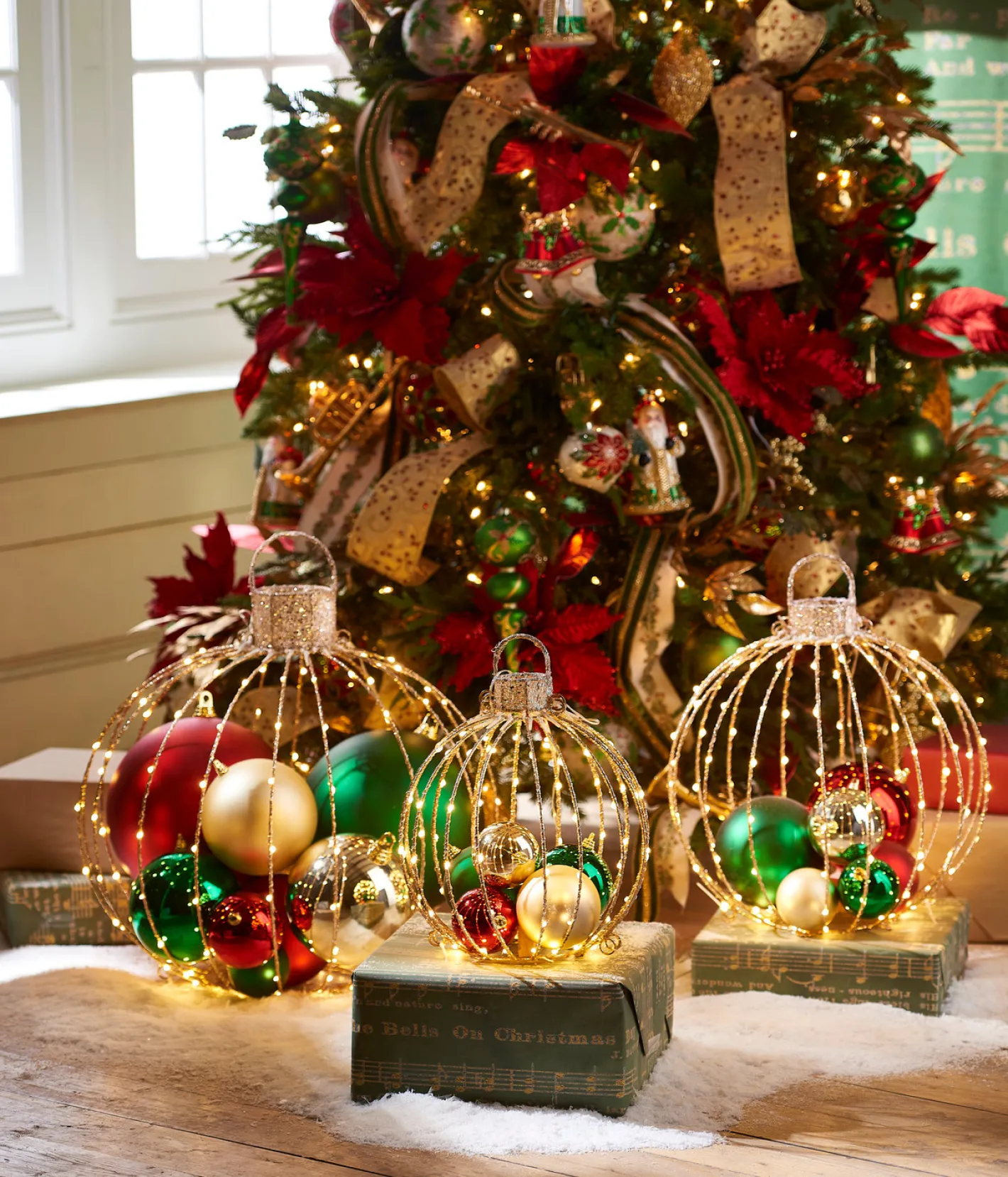 Raz Imports Raz 14", 19", or 23.5" Large Gold Lighted Metal Frame Ornament Christmas Decoration New