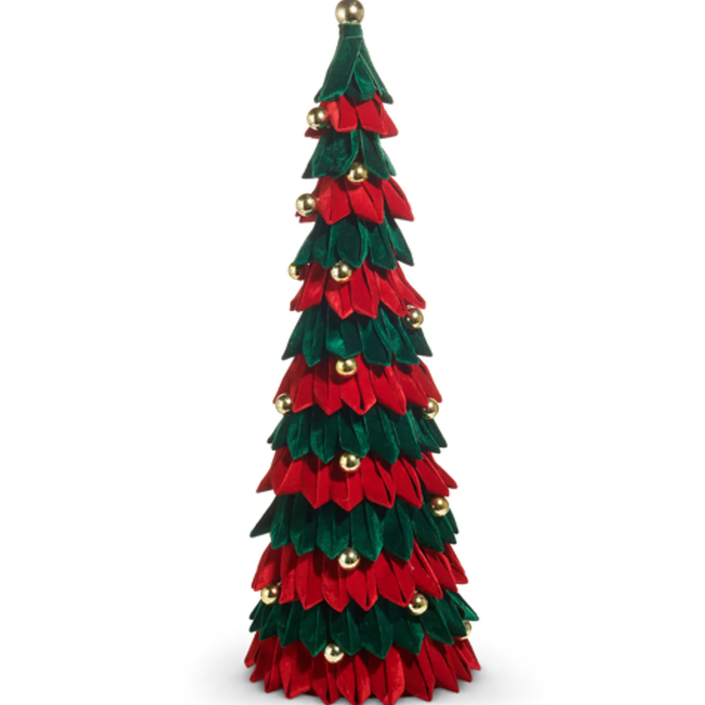 Raz Imports Raz 20.5", 27", or 34.5" Red and Green Velvet Christmas Tree Figure New