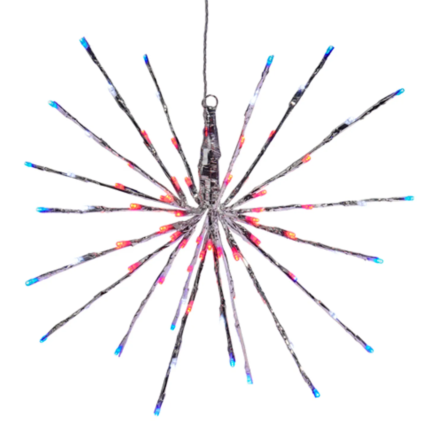 Raz Imports Raz 14", 18", or 23" Red, White, and Blue Lighted Silver Starburst Lights Sale