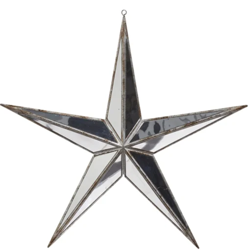 Raz Imports Raz 5.75", 12", or 15" Silver Mirrored Star Christmas Ornament Sale